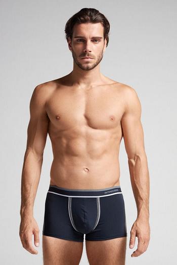 Intimssimi Two-tone Boxers in Stretch Supima® Puuvilla Sininen | USXBR70123