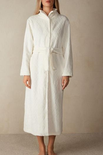 Intimssimi Tyylikäs Night Long Robe Valkoinen | PUSQX34795