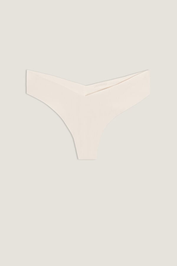 Intimssimi 80s-style Brazilian Panties in Ultralight Microfiber Natural | LUSTR63233