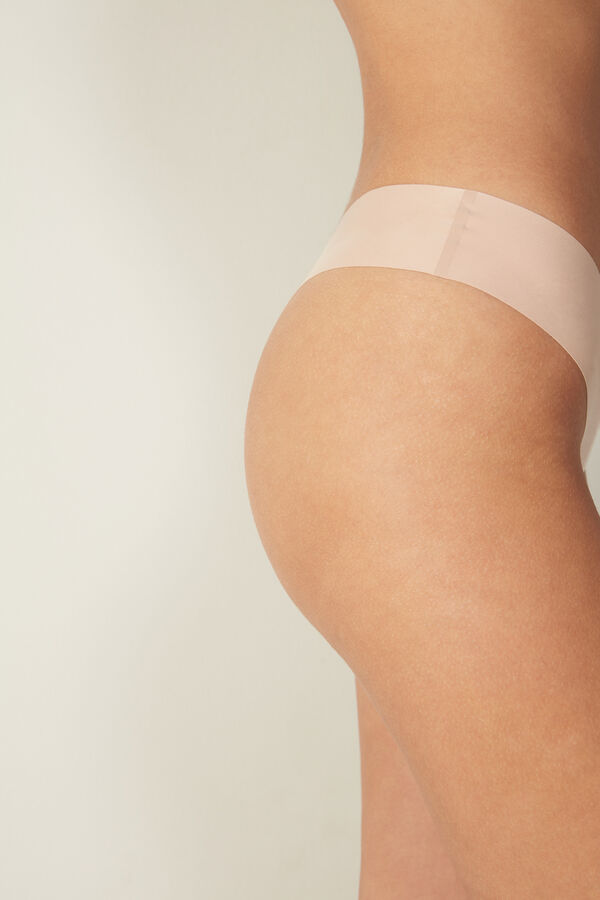 Intimssimi 80s-style Brazilian Panties in Ultralight Microfiber Natural | TUSPQ26701