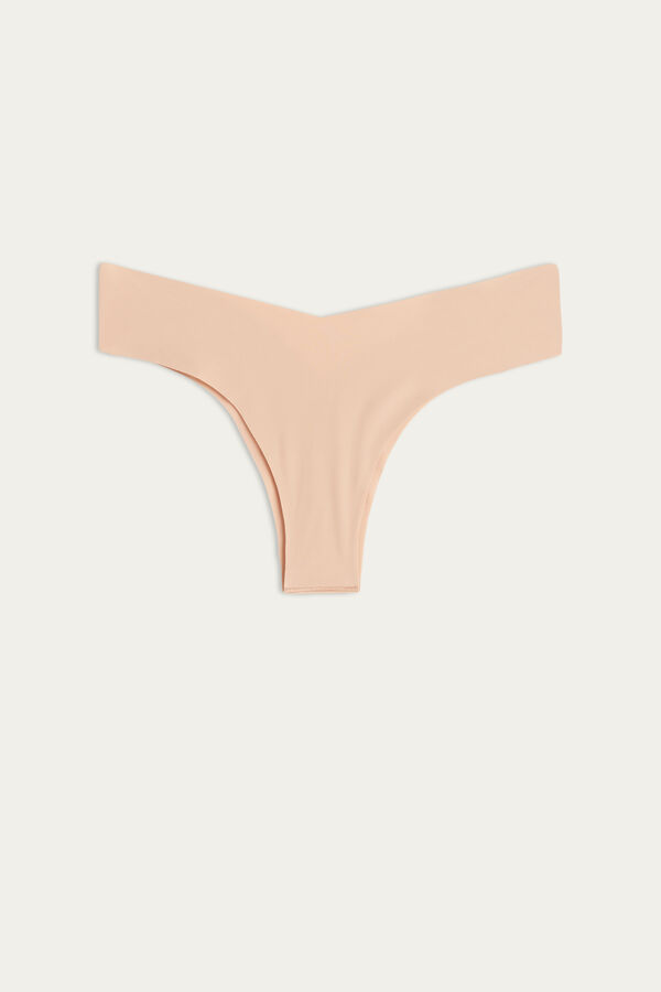 Intimssimi 80s-style Brazilian Panties in Ultralight Microfiber Natural | TUSPQ26701