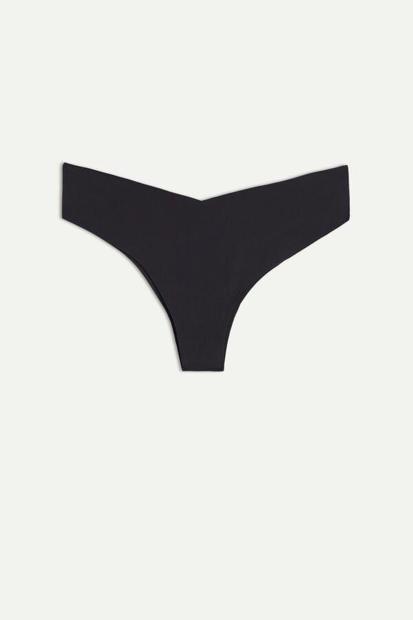 Intimssimi 80s-style Brazilian Panties in Ultralight Microfiber Mustat | USXBR78989