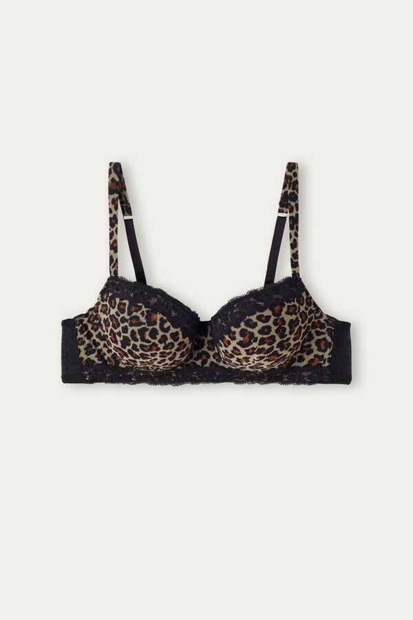 Intimssimi Animal Vibes Sofia Balconette Bra Mustat | USJZR39851