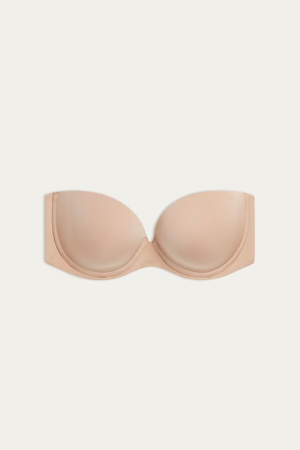 Intimssimi Anna Bandeau Bra in Ultralight Microfiber Natural | USIIZ56680