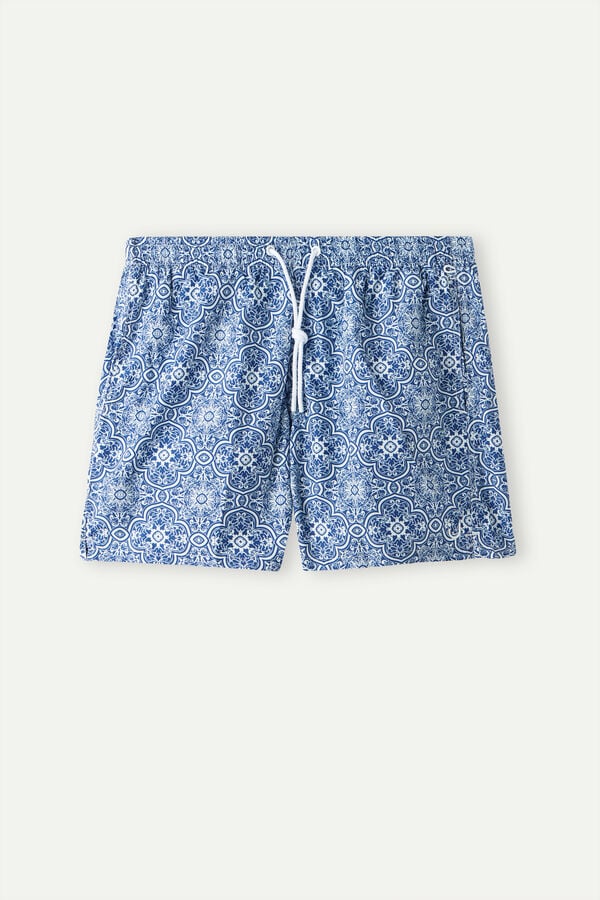 Intimssimi Blue Majolica Print Swim Trunks Sininen | FUSHY88055