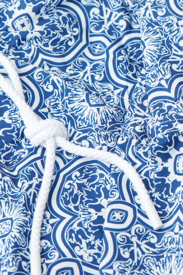 Intimssimi Blue Majolica Print Swim Trunks Sininen | FUSHY88055