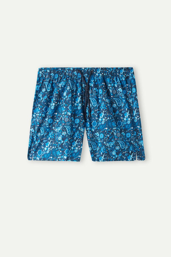 Intimssimi Blue Paisley Print Swim Trunks Sininen | QUSWA28769