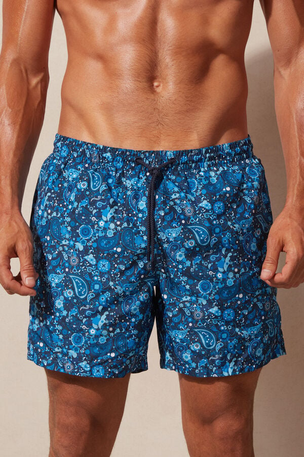 Intimssimi Blue Paisley Print Swim Trunks Sininen | QUSWA28769