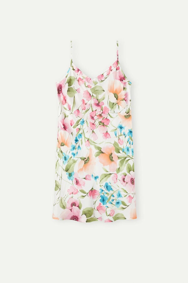 Intimssimi Botanical Lyrics Satin Slip Print | TUSWZ64926