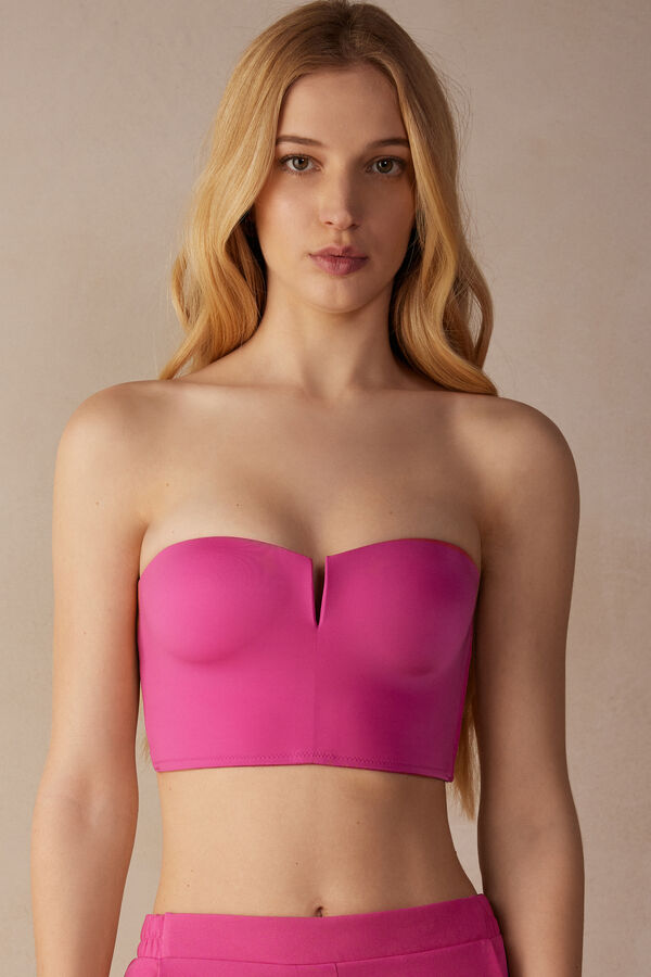 Intimssimi Bustier Bra Top in Ultralight Microfiber Pinkki | YUSGT82340