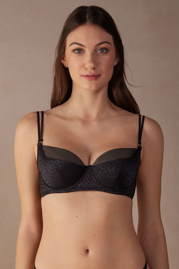 Intimssimi Cool Minimal Demi Bra Mustat | USIIZ74913