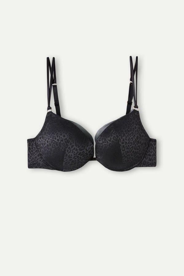 Intimssimi Cool Minimal Simona Super Push-up Bra Mustat | USDYB74966