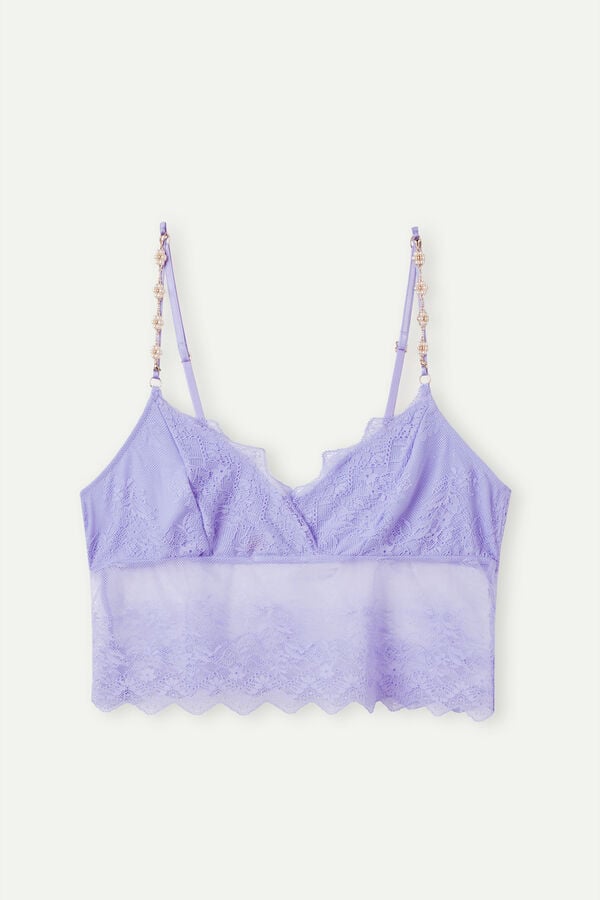 Intimssimi Cover Me in Daisies Pitsi Bra Top Violet | USQAV16395