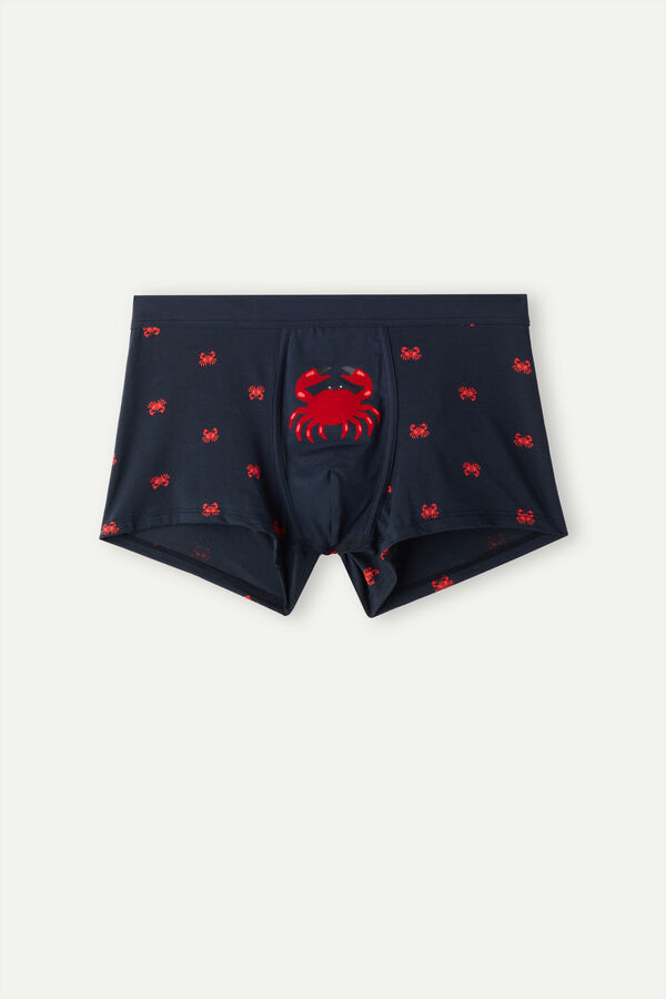 Intimssimi Crab Boxers in Natural Fresh Supima® Puuvilla Sininen | USNZX34836