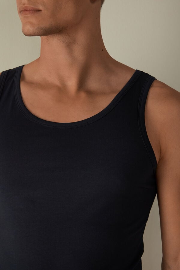 Intimssimi Crew Neck Tank Top Mustat | FUSUI99508