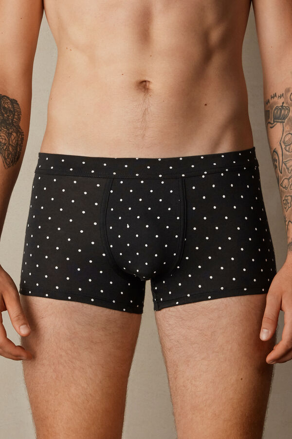 Intimssimi Dotted Boxers in Stretch Supima® Puuvilla Mustat | PUSER99294