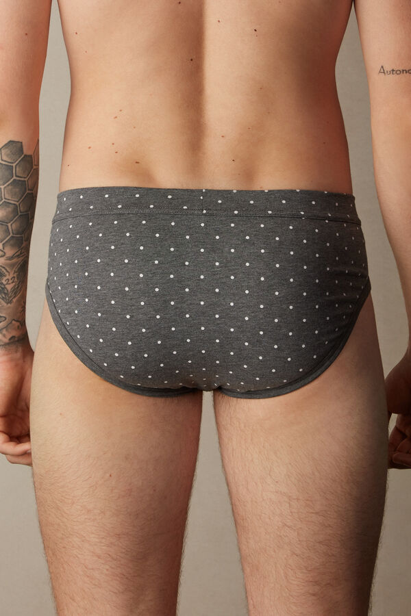 Intimssimi Dotted Briefs in Stretch Supima® Puuvilla Harmaat | EUSHC32952