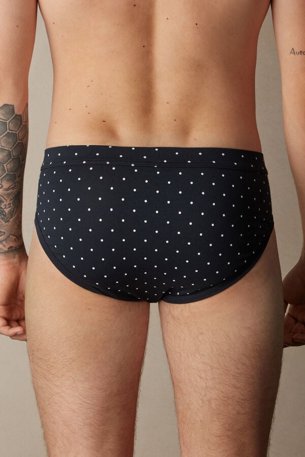 Intimssimi Dotted Briefs in Stretch Supima® Puuvilla Sininen | YUSGT99369