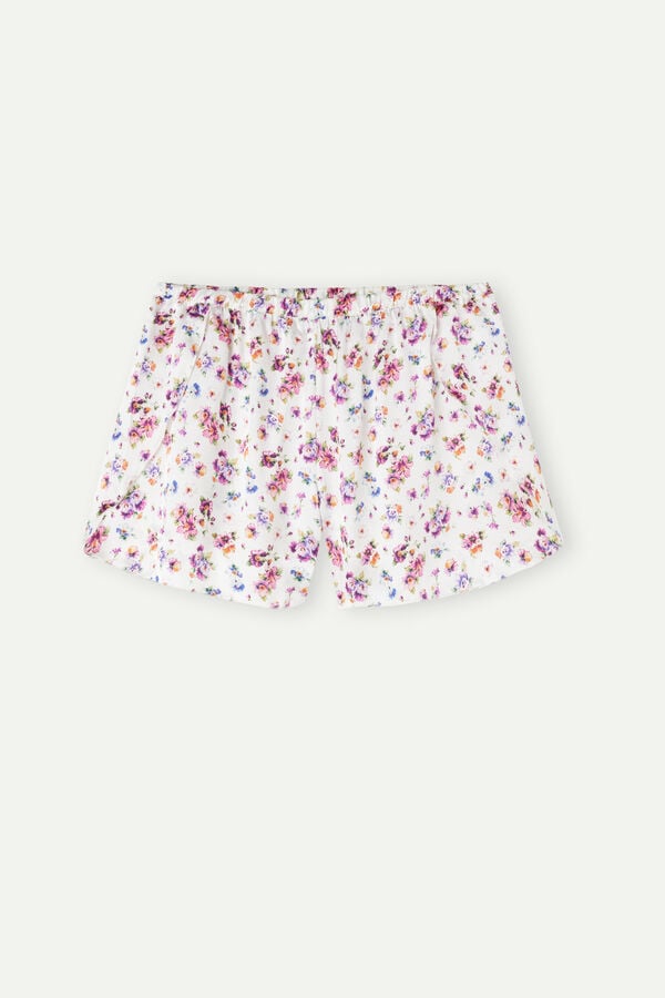 Intimssimi Dreaming of Spring Satin Shorts Print | XUSBH46534