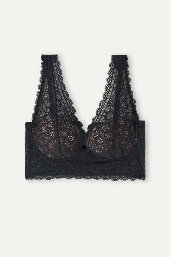 Intimssimi Eleonora Balconette Bra in Pitsi Mustat | USZPD70206