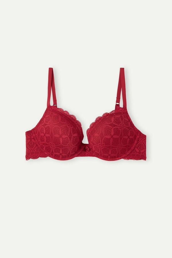 Intimssimi Elettra Super Push-up Bra in Pitsi Punainen | USXBR36232