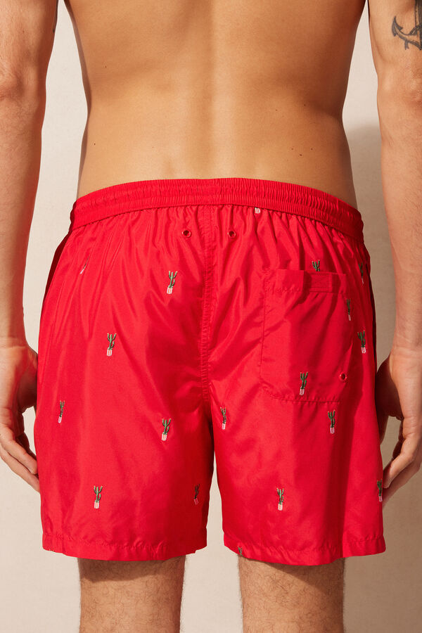 Intimssimi Embroidered Cactus Swim Trunks Print | USZPD94853