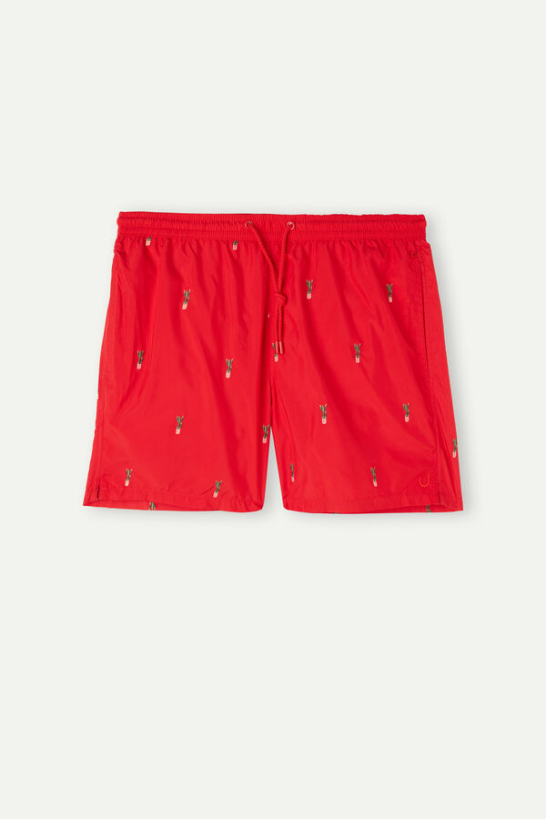 Intimssimi Embroidered Cactus Swim Trunks Print | USZPD94853