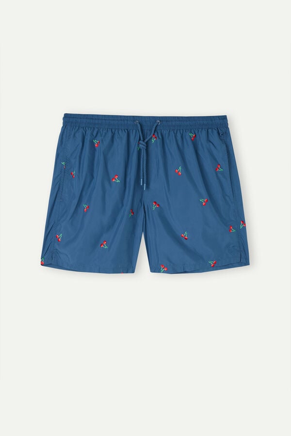 Intimssimi Embroidered Cherry Swim Trunks Sininen | FUSUI80099