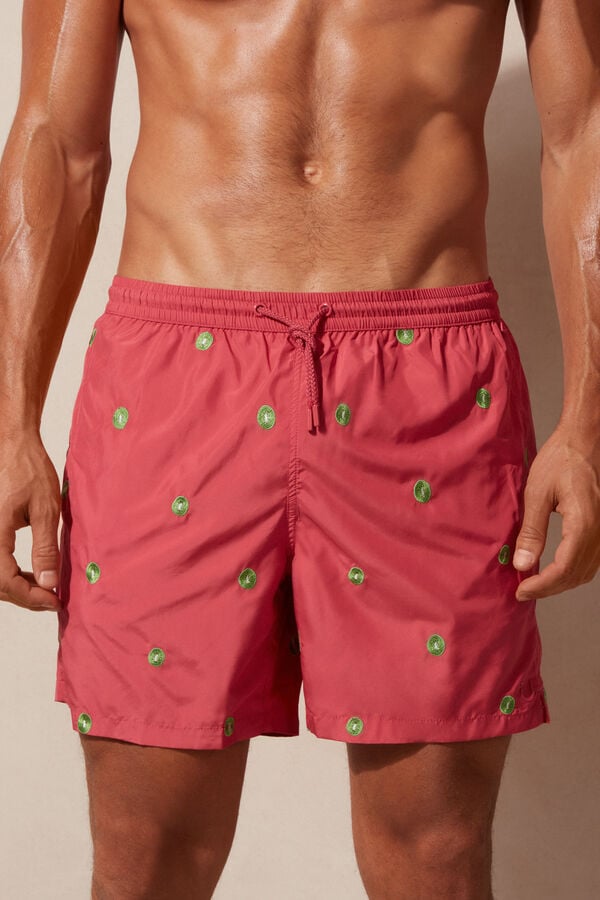 Intimssimi Embroidered Kiwi Swim Trunks Punainen | DUSKV49544