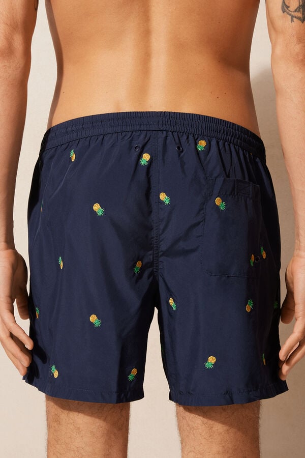 Intimssimi Embroidered Pineapple Swim Trunks Sininen | LUSSX54413