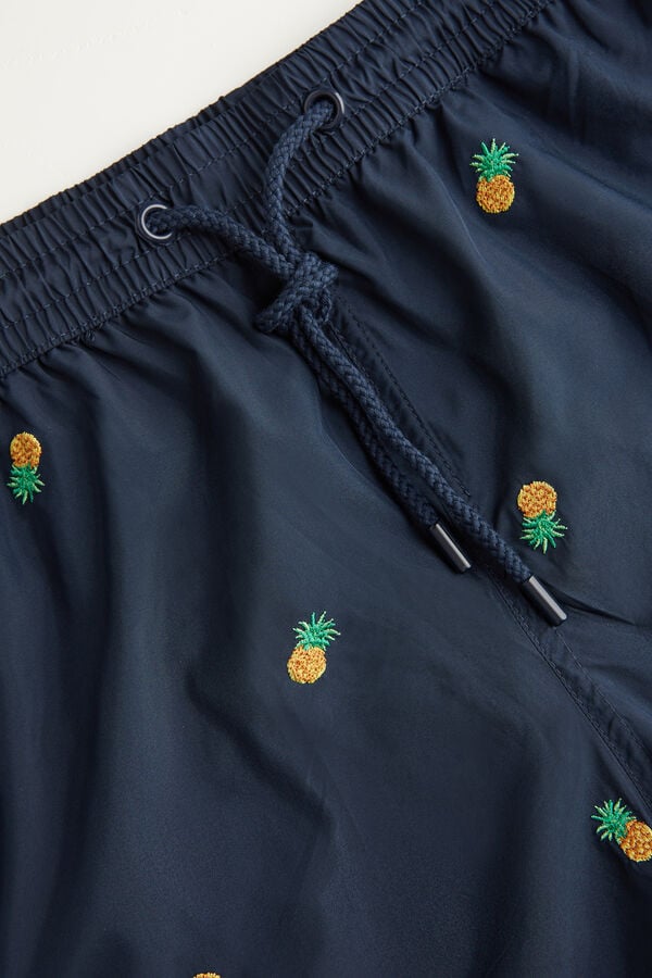 Intimssimi Embroidered Pineapple Swim Trunks Sininen | LUSSX54413