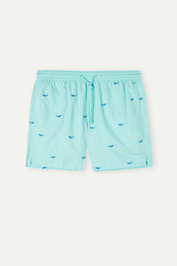 Intimssimi Embroidered Shark Swim Trunks Print | USCVG89642