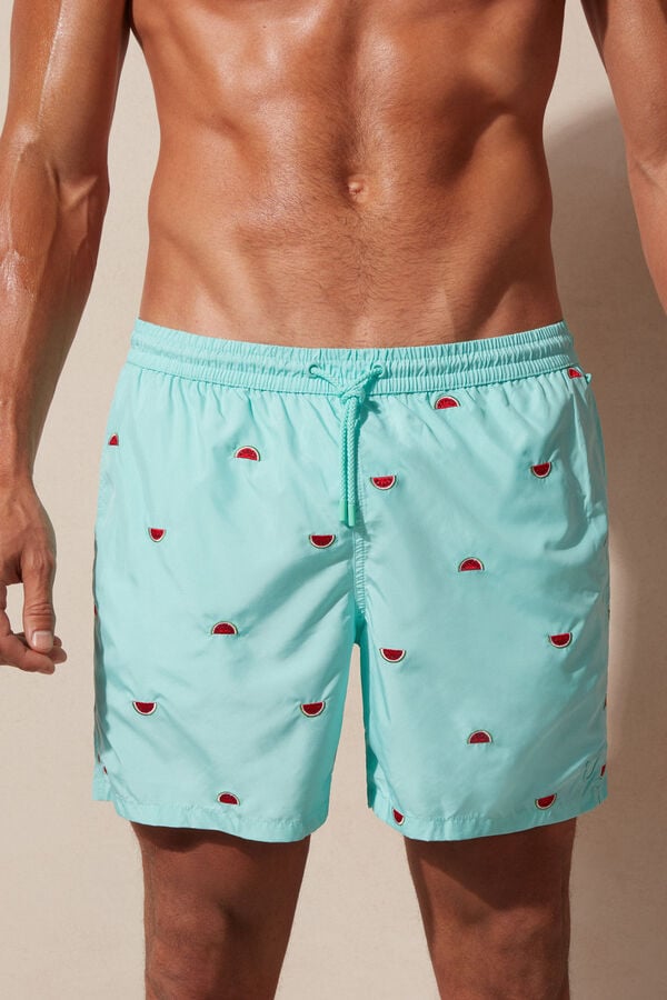 Intimssimi Embroidered Watermelon Swim Trunks Print | USJZR31166