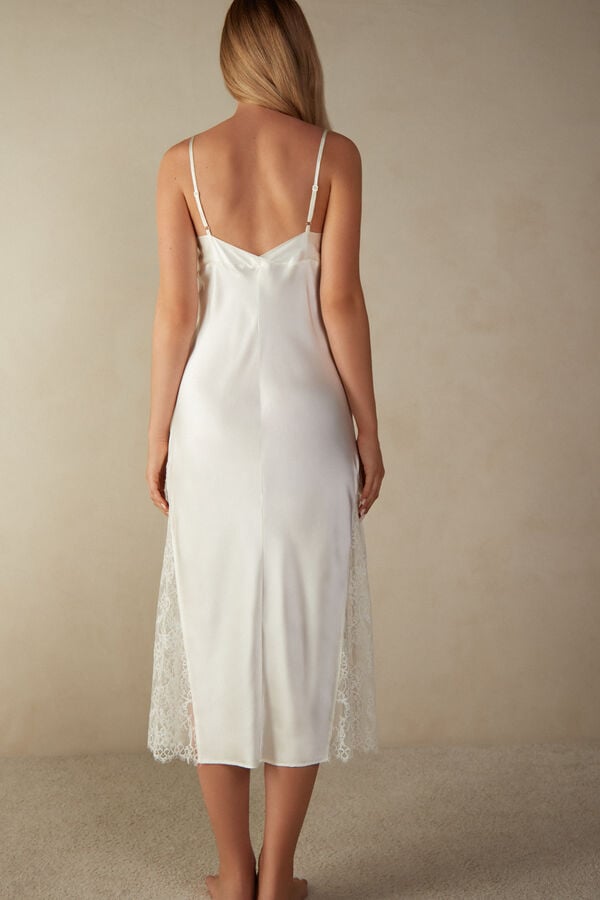 Intimssimi Eternal Love Silk Long Slip Ivory | USIIZ68095