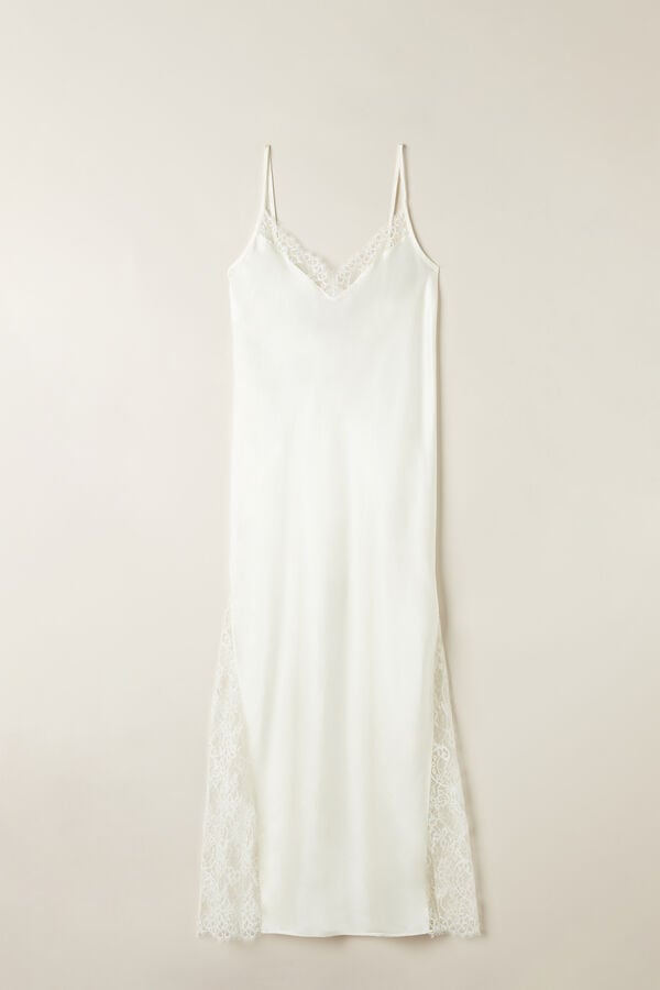 Intimssimi Eternal Love Silk Long Slip Ivory | USIIZ68095