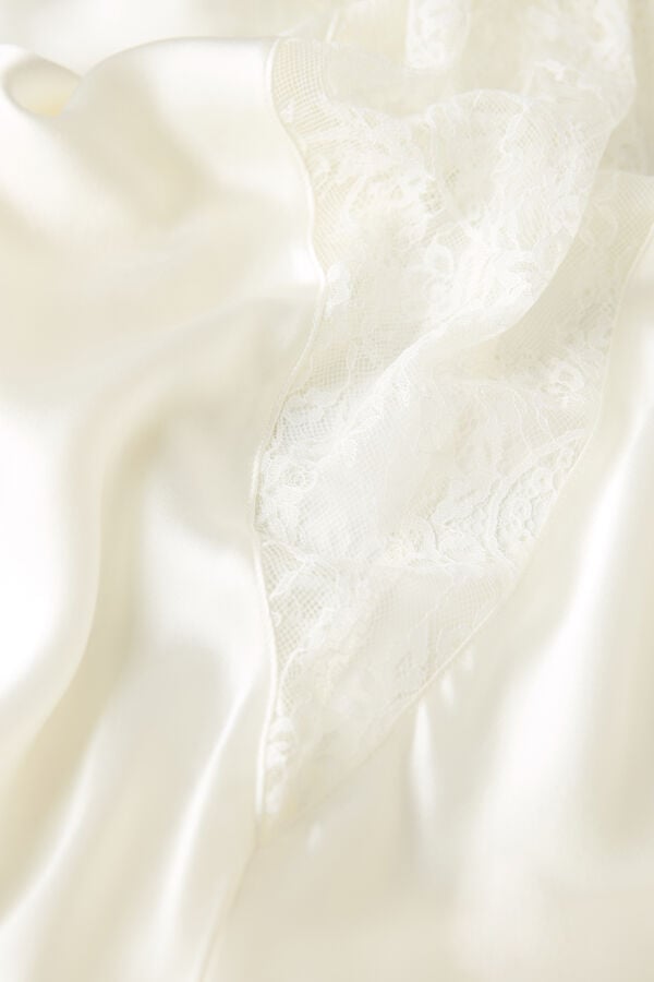 Intimssimi Eternal Love Silk Long Slip Ivory | USIIZ68095