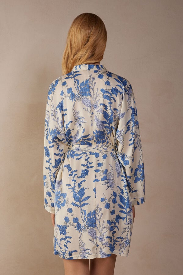 Intimssimi Feeling Beautiful Satin Kimono Print | USJBT77164