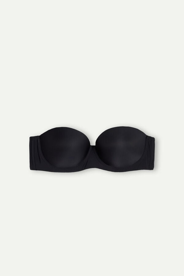 Intimssimi Giada Microfiber Bandeau Bra Mustat | TUSWZ96375