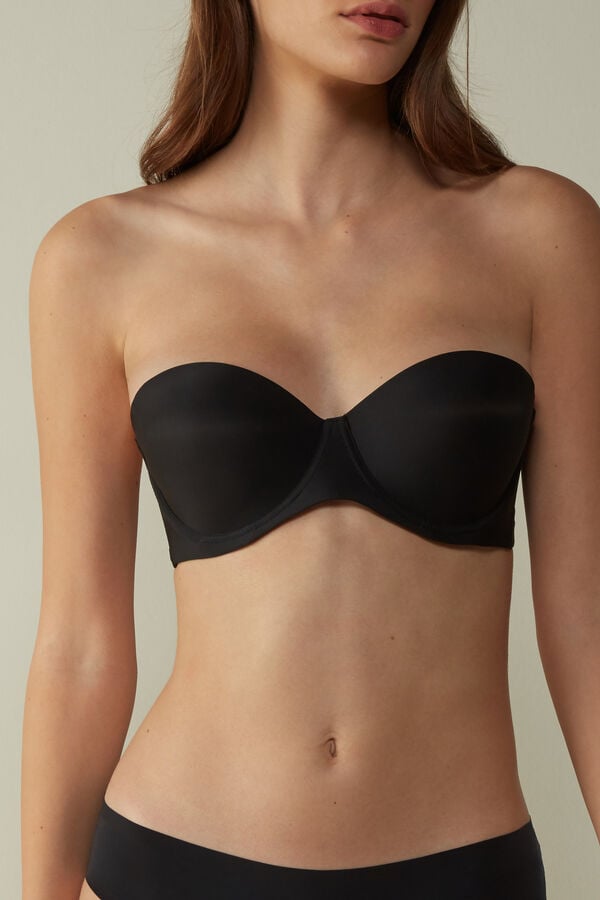 Intimssimi Giada Microfiber Bandeau Bra Mustat | TUSWZ96375