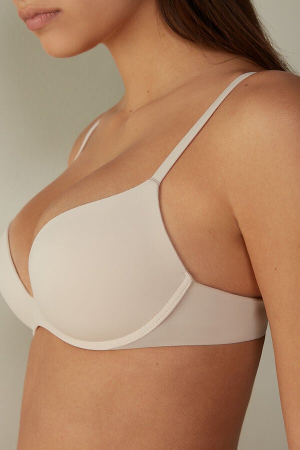 Intimssimi Gioia C-D Cup Microfiber Super Push-Up Bra Natural | AUSDF80561