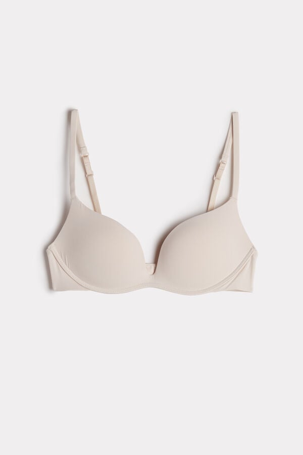 Intimssimi Gioia C-D Cup Microfiber Super Push-Up Bra Natural | AUSDF80561