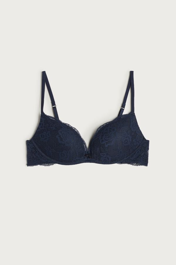 Intimssimi Gioia Pitsi Super Push-Up Bra Sininen | USJZR71573