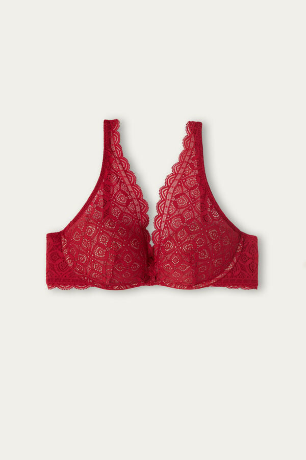 Intimssimi Giorgia Balconette Bra in Pitsi Punainen | QUSUV35631