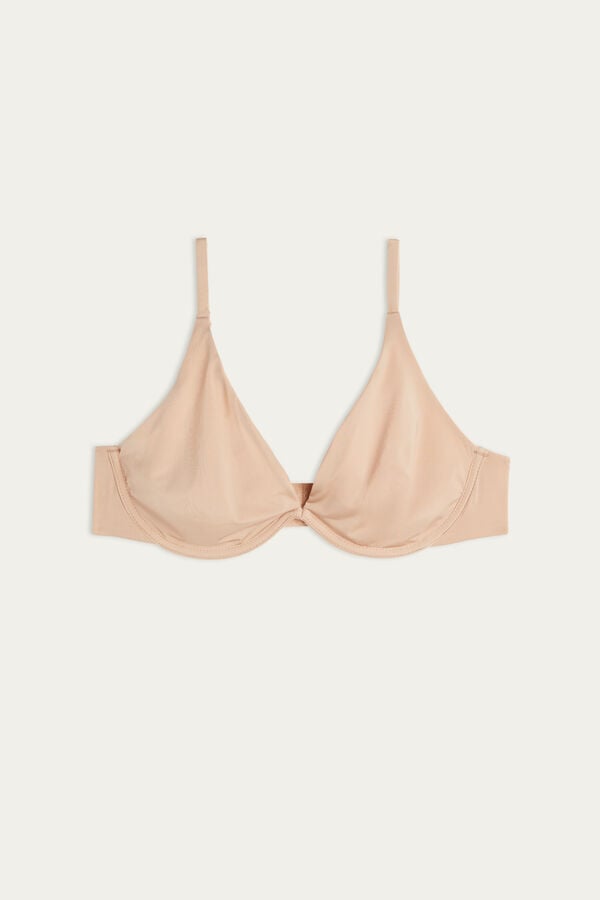 Intimssimi Giulia Balconette Bra in Ultralight Microfiber Natural | PUSER39342