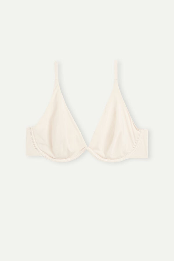 Intimssimi Giulia Balconette Bra in Ultralight Microfiber Natural | XUSBH13677