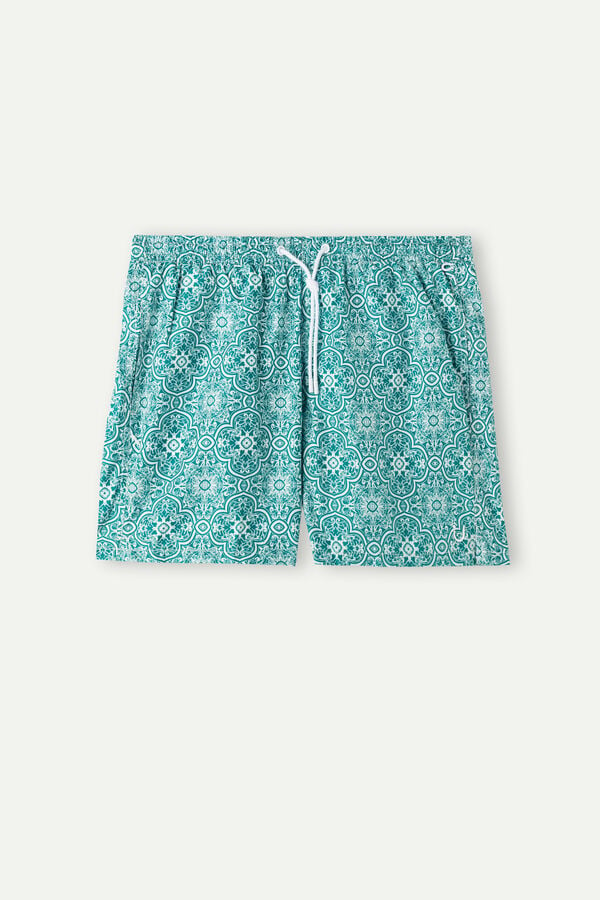 Intimssimi Green Majolica Print Swim Trunks Sininen | ZUSNQ99530