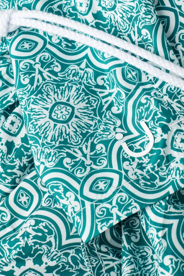 Intimssimi Green Majolica Print Swim Trunks Sininen | ZUSNQ99530