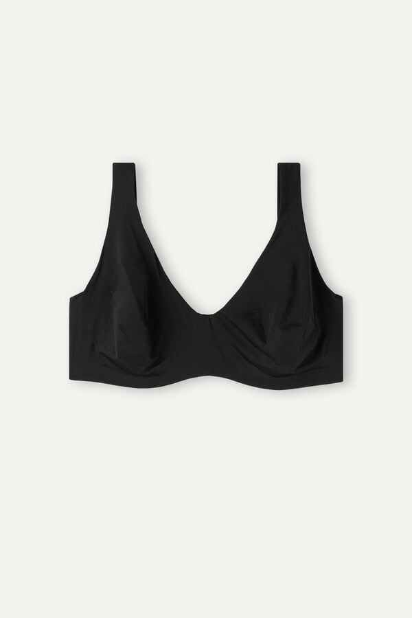 Intimssimi Greta Balconette Bra in Ultralight Microfiber Mustat | USXMI65465