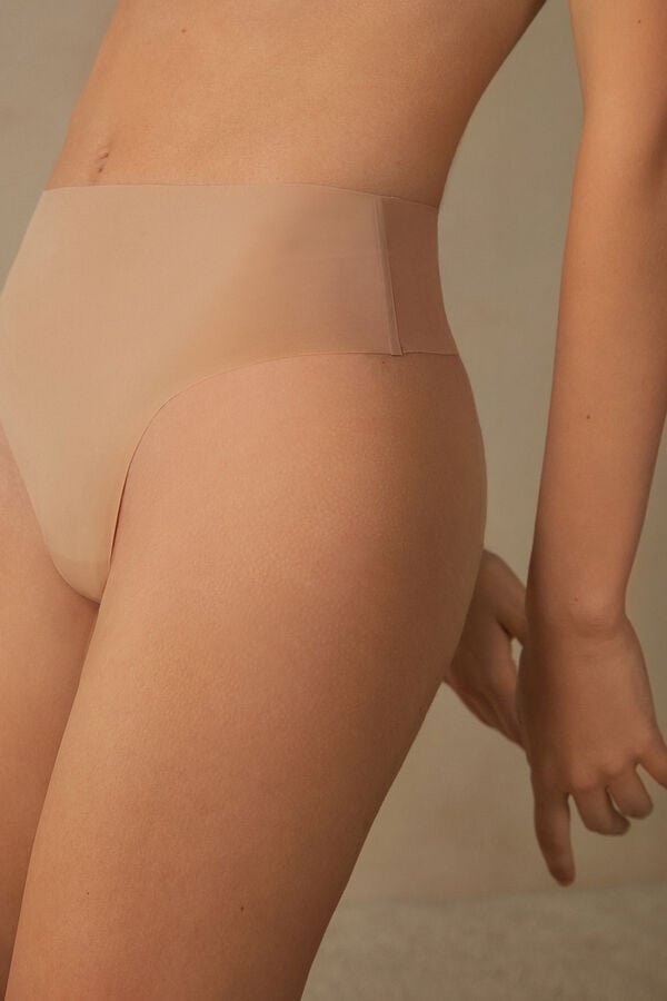 Intimssimi High Vyötärö Ranne in Seamless Ultralight Microfiber Natural | USEAH86379