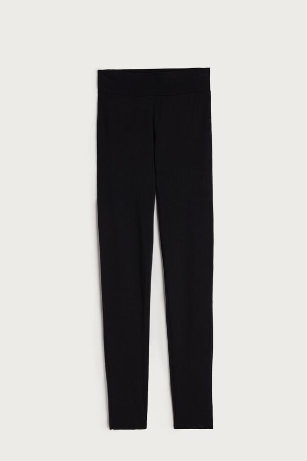 Intimssimi High-Waisted Micromodal Stirrup Leggings Mustat | USJVR87963